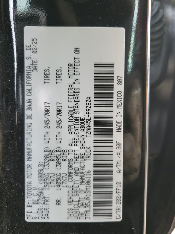 2025 Toyota Tacoma Double Cab VIN: 3TMLB5JN1SM106116 Lot: 86127325