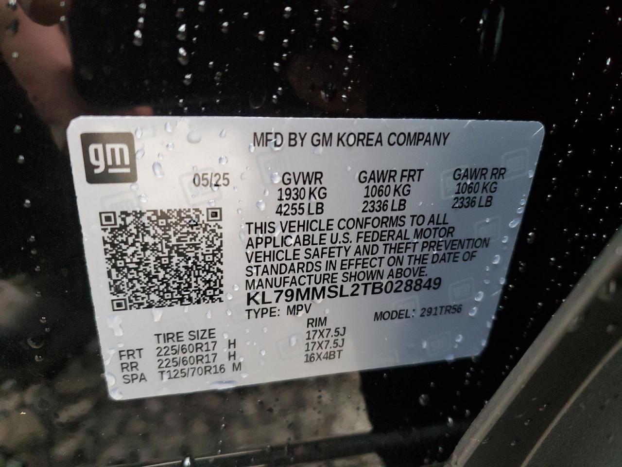 2026 Chevrolet Trailblazer Ls VIN: KL79MMSL2TB028849 Lot: 90858025