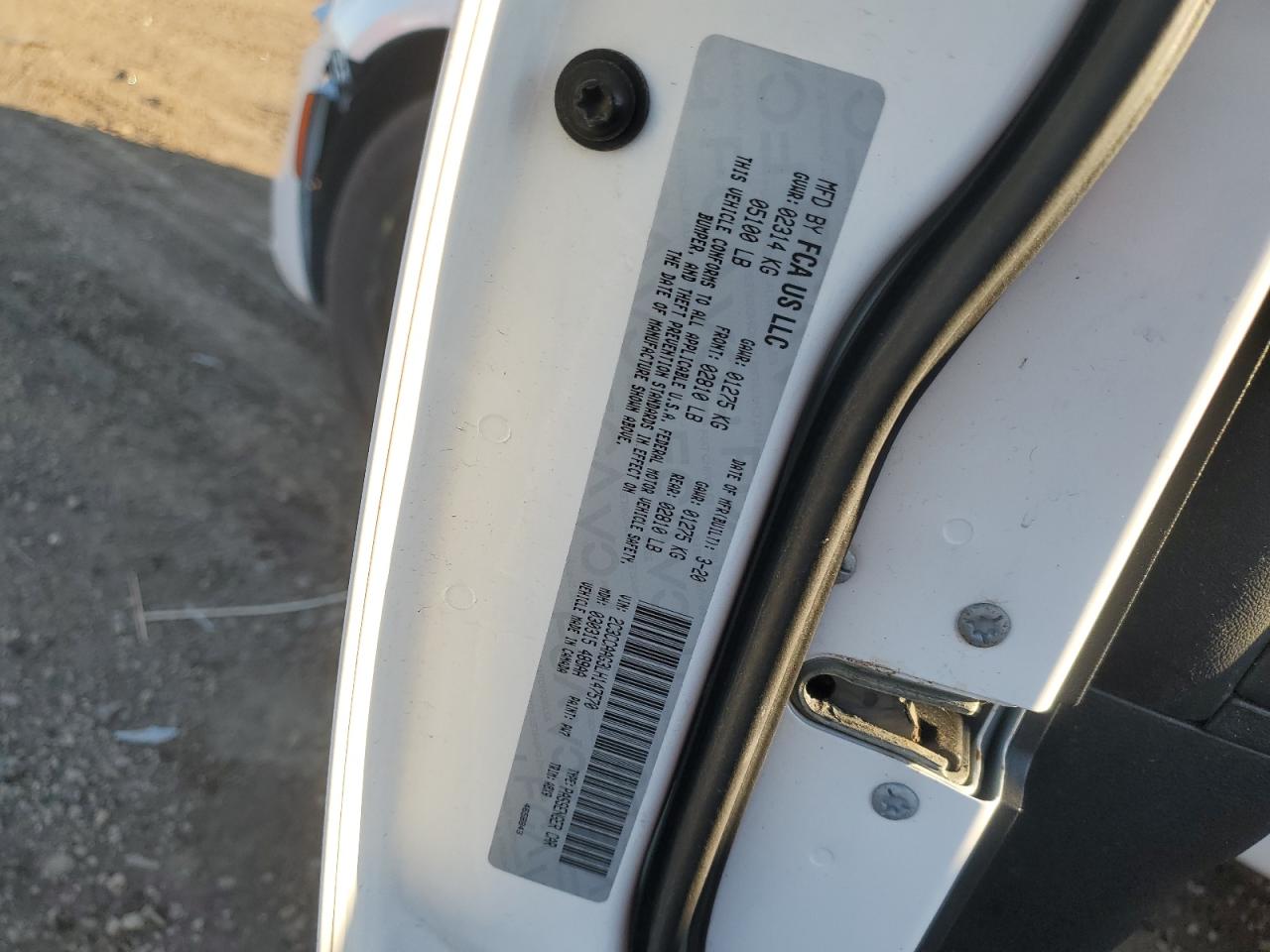 2020 Chrysler 300 Touring VIN: 2C3CCAAG3LH147570 Lot: 85903245