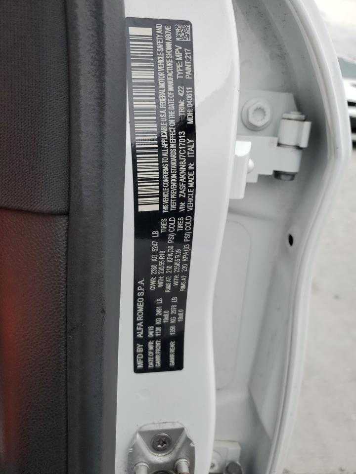 2018 Alfa Romeo Stelvio Ti Sport VIN: ZASFAKNN8J7C17013 Lot: 82734585