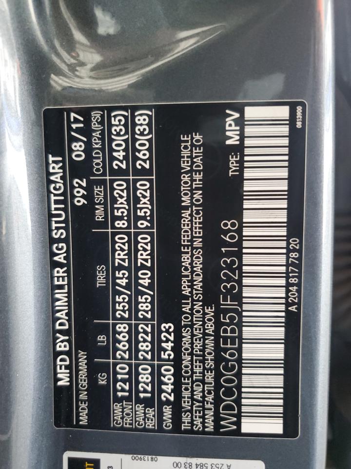 2018 Mercedes-Benz Glc 43 4Matic Amg VIN: WDC0G6EB5JF323168 Lot: 90101475