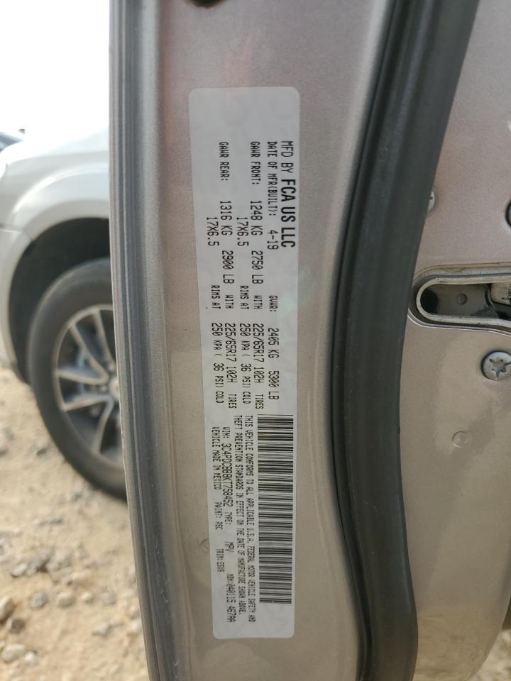 2019 Dodge Journey Se VIN: 3C4PDCBB8KT758452 Lot: 87004955