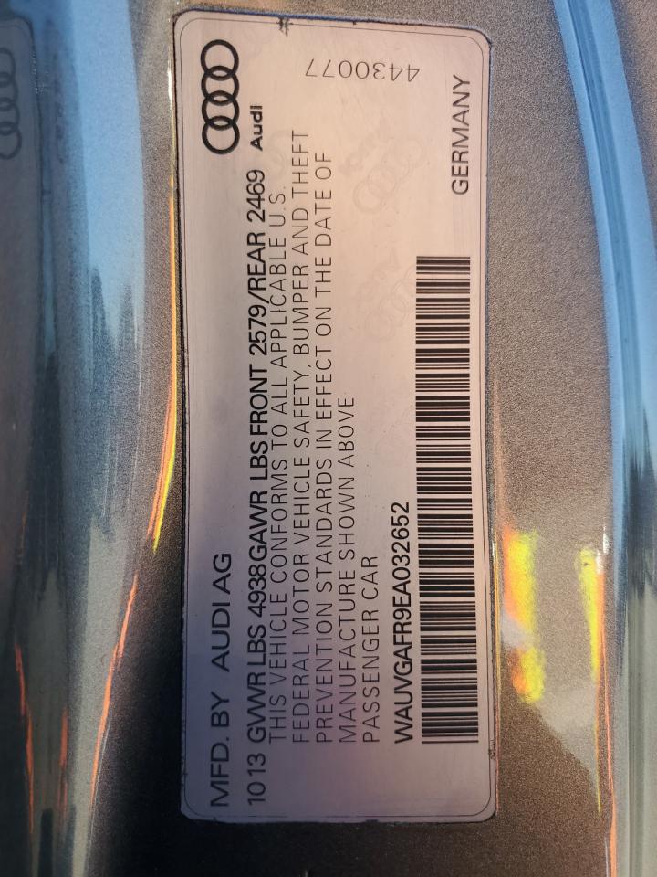 2014 Audi S5 Prestige VIN: WAUVGAFR9EA032652 Lot: 89810575