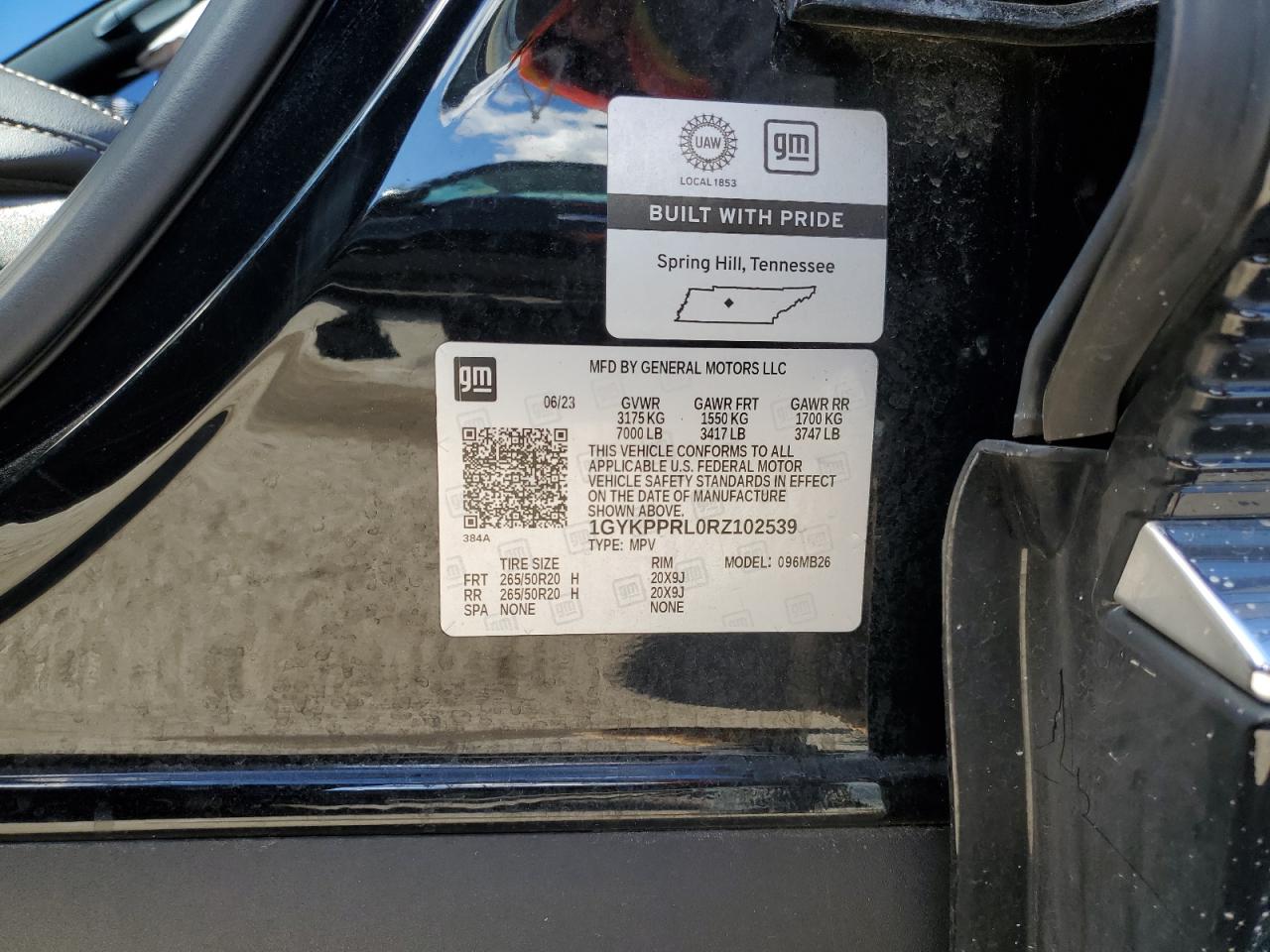 2024 Cadillac Lyriq Luxury VIN: 1GYKPPRL0RZ102539 Lot: 87434395