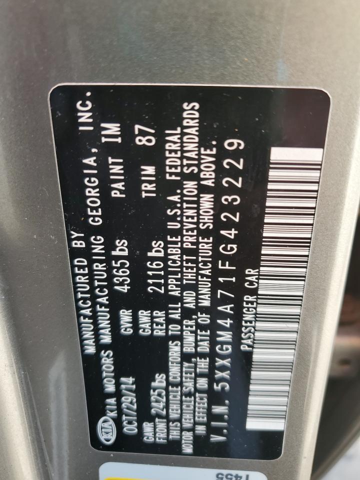 2015 Kia Optima Lx VIN: 5XXGM4A71FG423229 Lot: 82253705