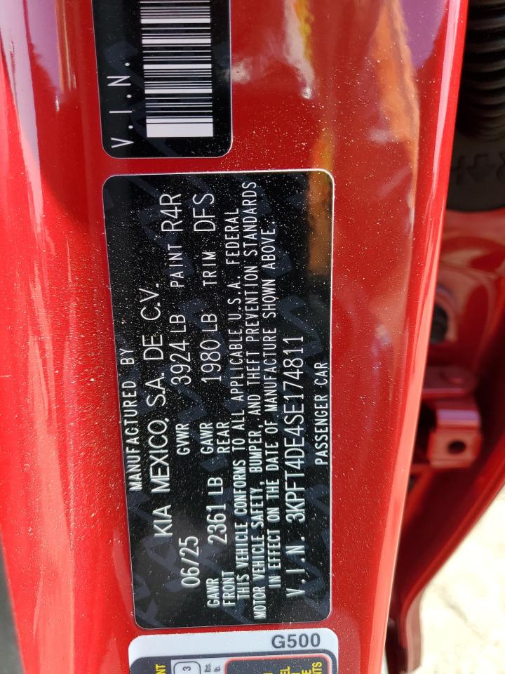 2025 Kia K4 Lx VIN: 3KPFT4DE4SE174811 Lot: 82004605