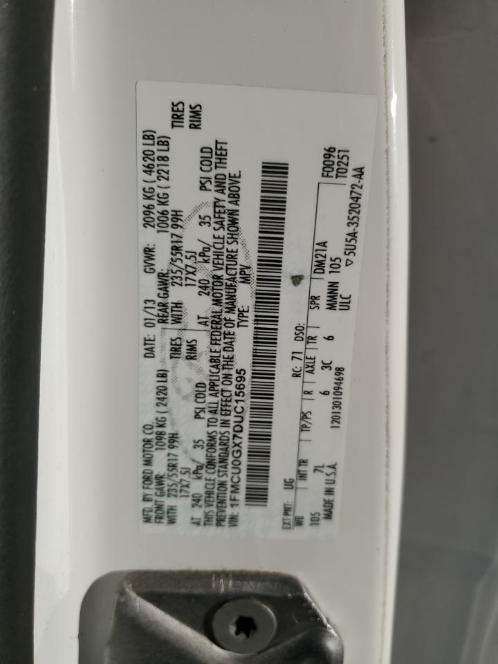 2013 Ford Escape Se VIN: 1FMCU0GX7DUC15695 Lot: 90879505