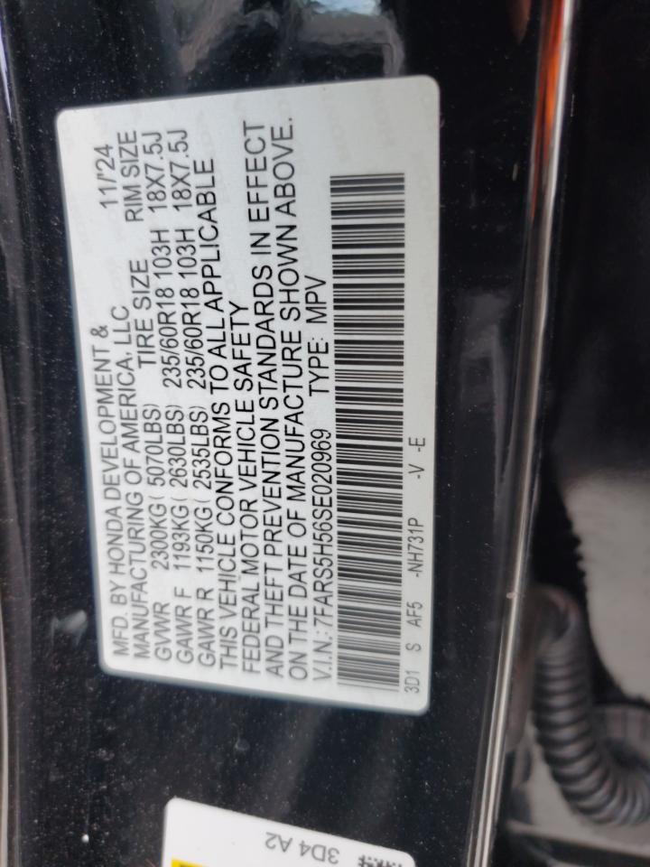 2025 Honda Cr-V Sport VIN: 7FARS5H56SE020969 Lot: 85502855