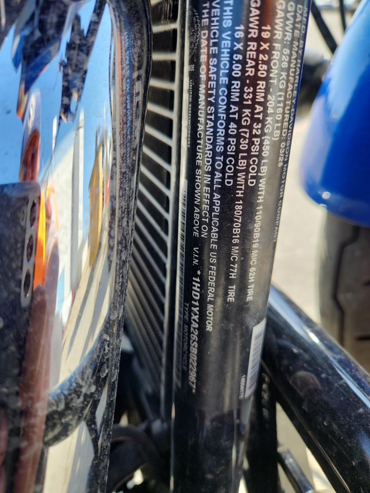 2025 Harley-Davidson Fxlrst VIN: 1HD1YXA26SB022967 Lot: 86653415