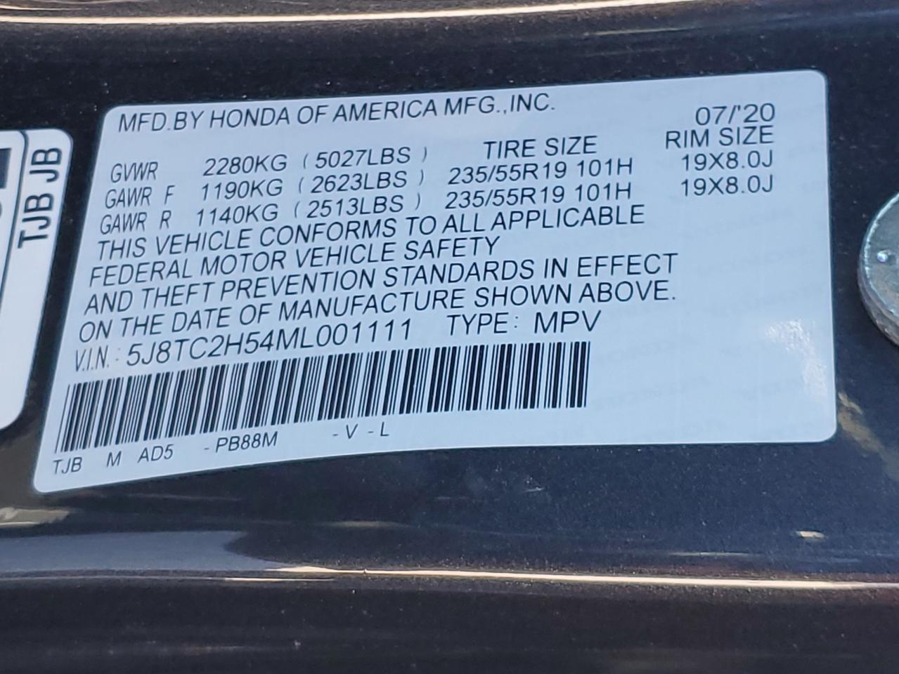 2021 Acura Rdx Technology VIN: 5J8TC2H54ML001111 Lot: 82711405