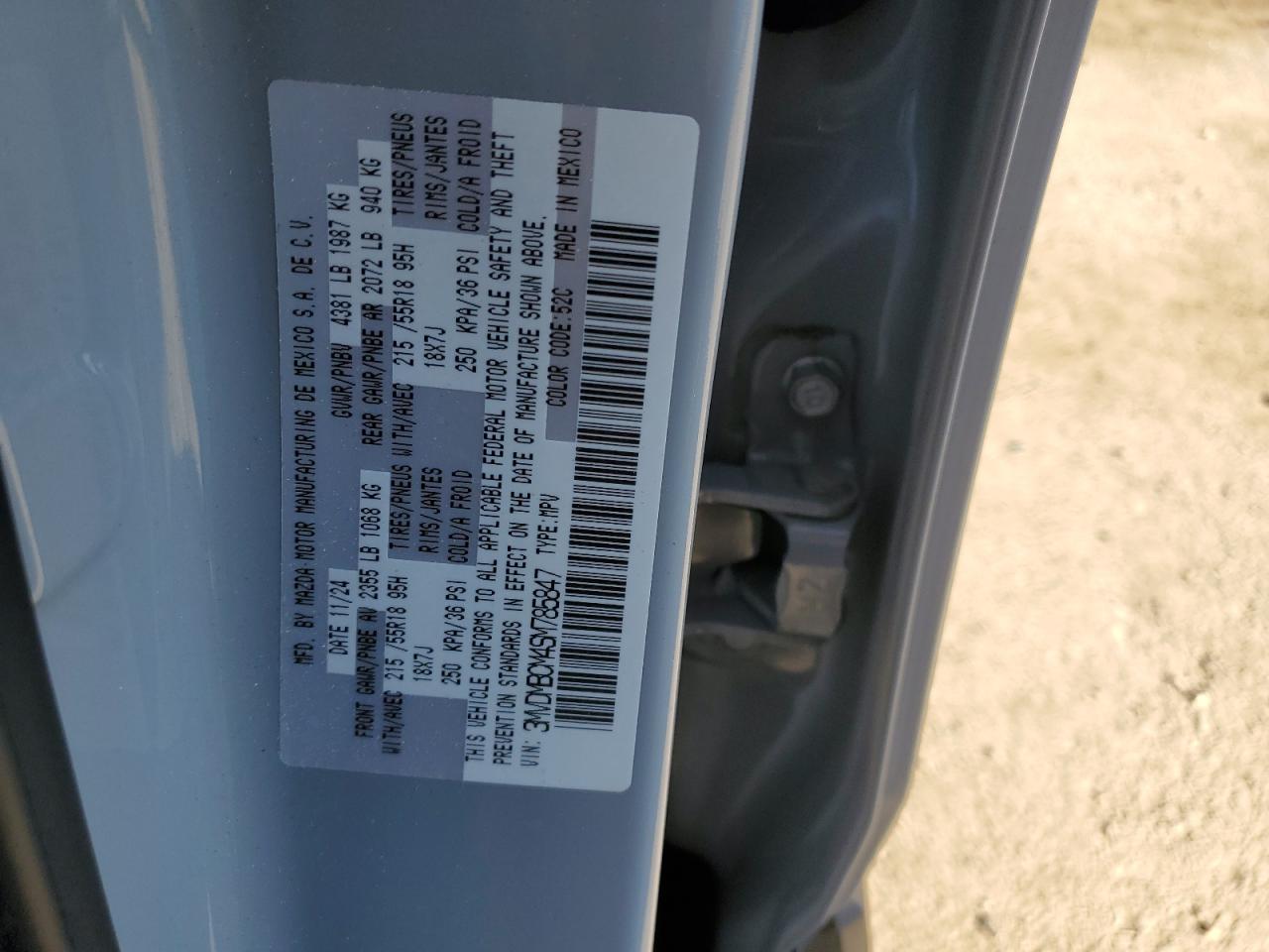 2025 Mazda Cx-30 Preferred VIN: 3MVDMBCM4SM785847 Lot: 85411005