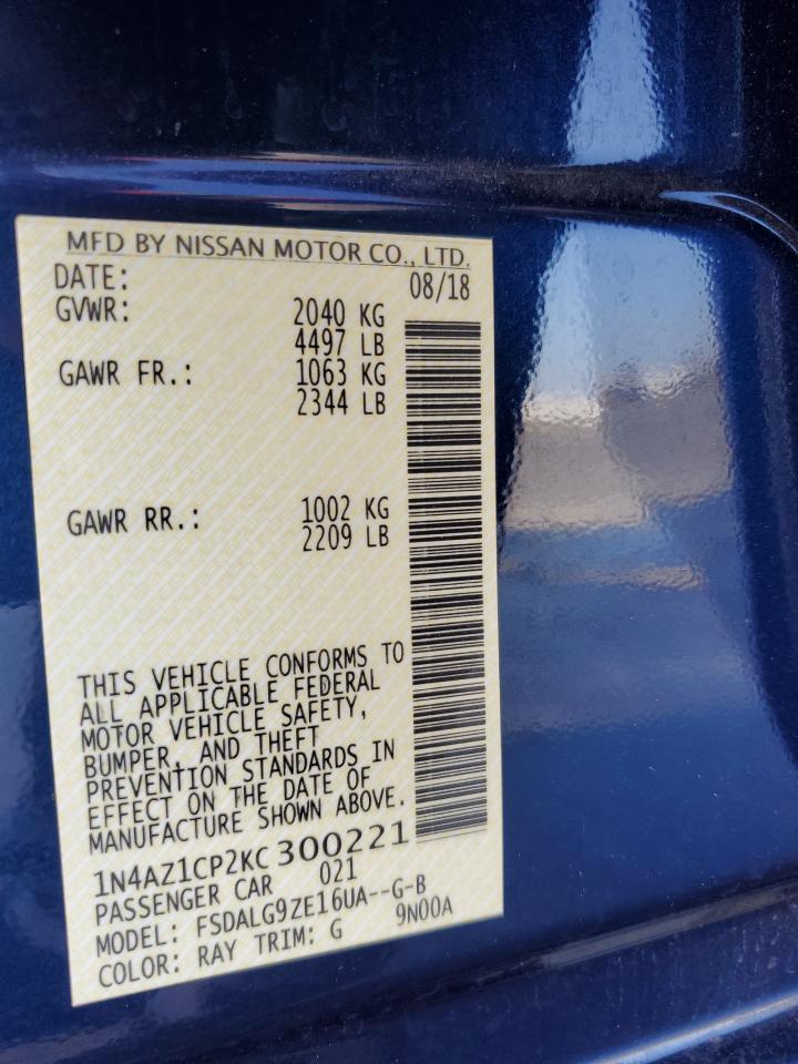 2019 Nissan Leaf S VIN: 1N4AZ1CP2KC300221 Lot: 90326755