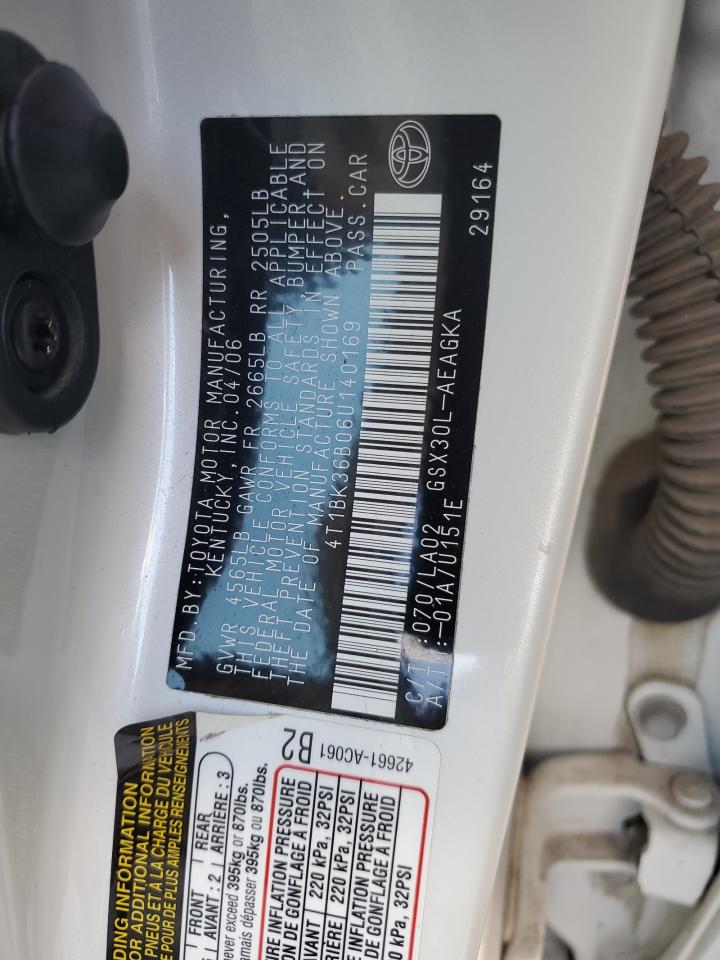 2006 Toyota Avalon Xl VIN: 4T1BK36B06U140169 Lot: 90896445