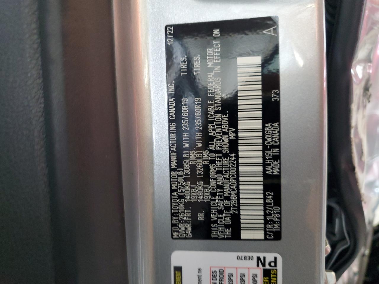 2023 Lexus Rx 350H Base VIN: 2T2BBMCA0PC002244 Lot: 84811055