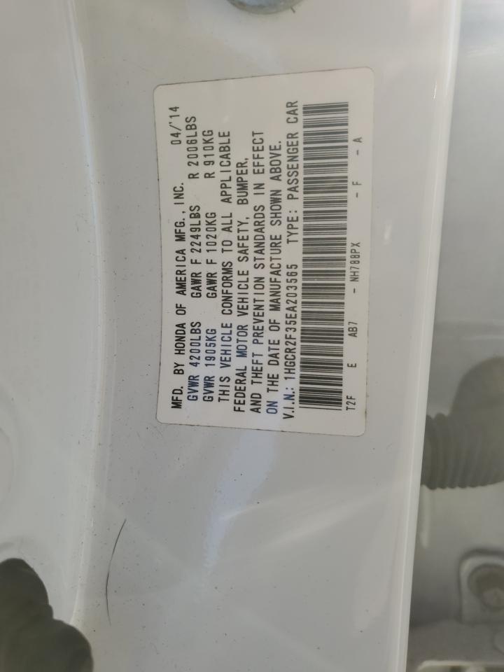 2014 Honda Accord Lx VIN: 1HGCR2F35EA203565 Lot: 85927435