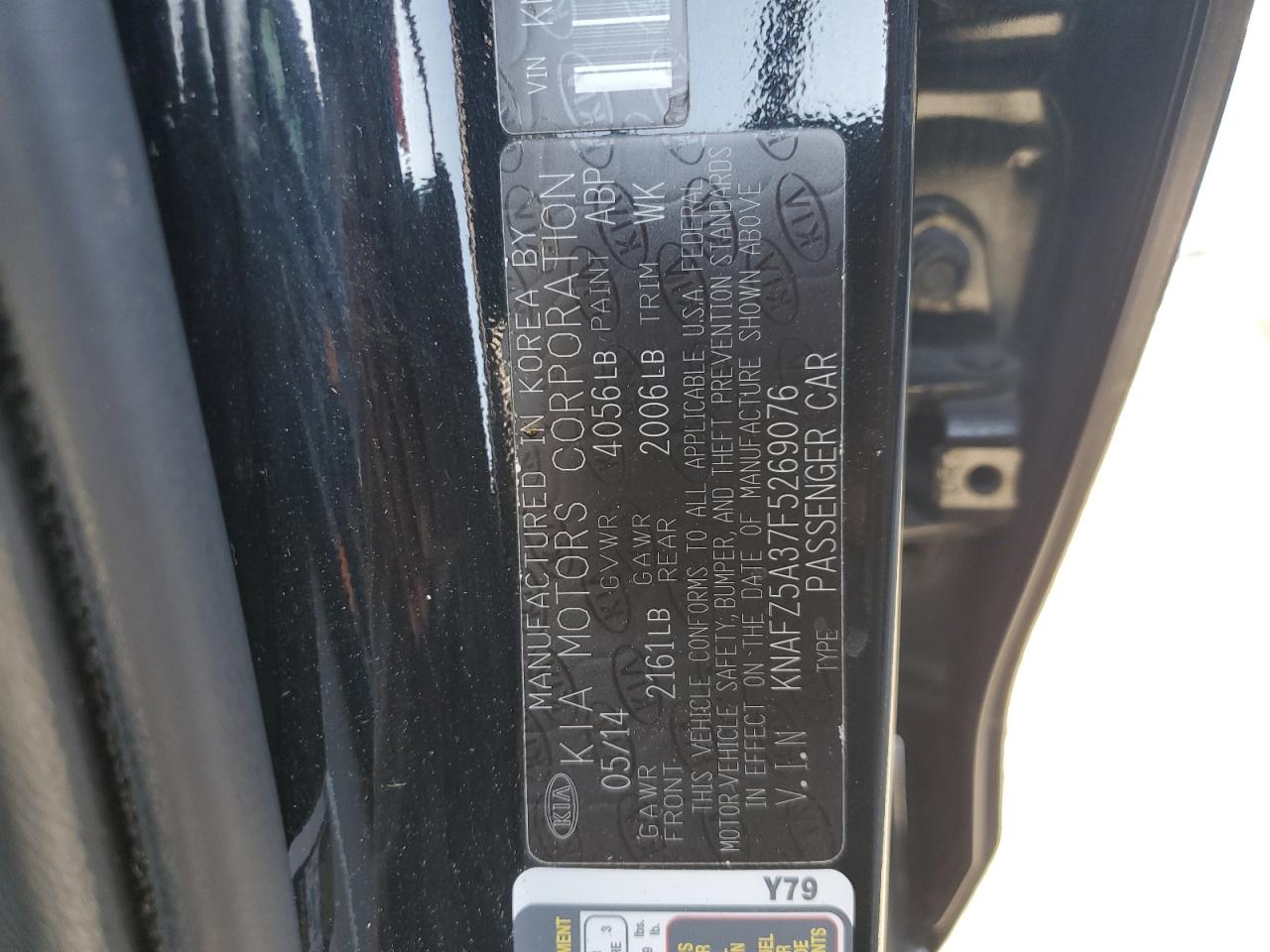 2015 Kia Forte Sx VIN: KNAFZ5A37F5269076 Lot: 84945305