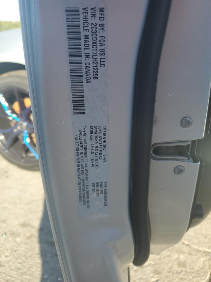 2020 Dodge Charger R/T VIN: 2C3CDXCT7LH212298 Lot: 85910065