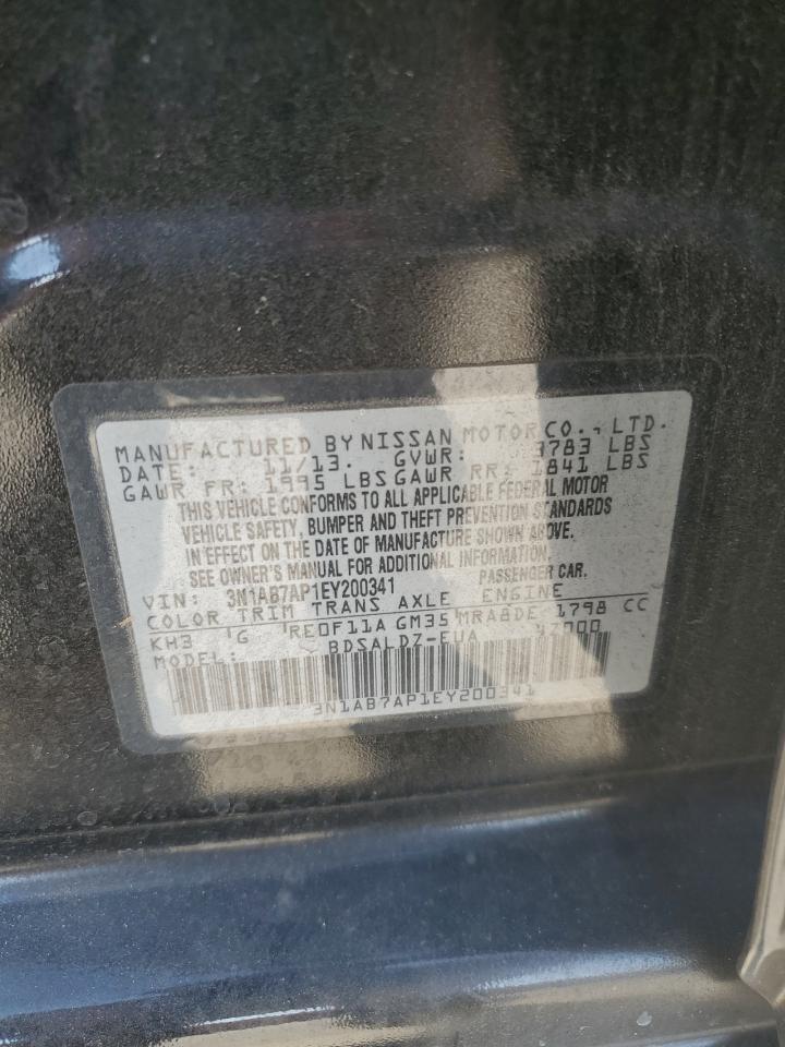 2014 Nissan Sentra S VIN: 3N1AB7AP1EY200341 Lot: 84760835