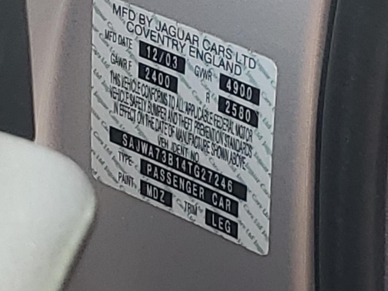 2004 Jaguar Xjr S VIN: SAJWA73B14TG27246 Lot: 87491595