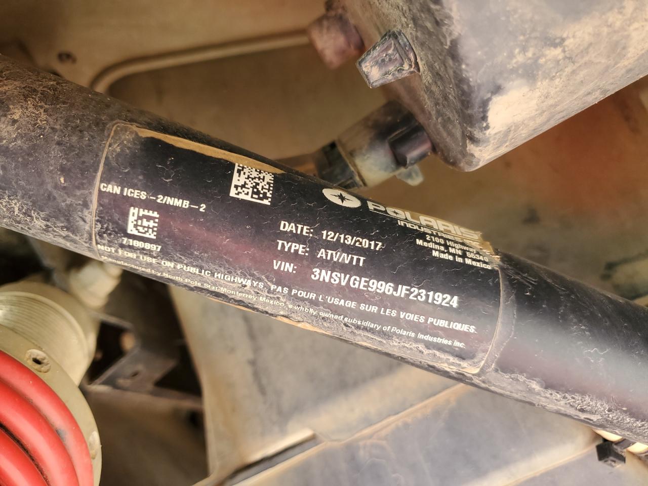 2018 Polaris Rzr Rs1 VIN: 3NSVGE996JF231924 Lot: 90423795