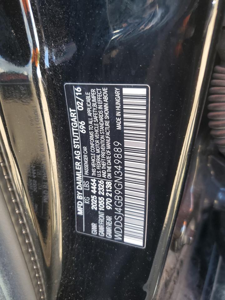 2016 Mercedes-Benz Cla 250 4Matic VIN: WDDSJ4GB9GN349889 Lot: 82284255