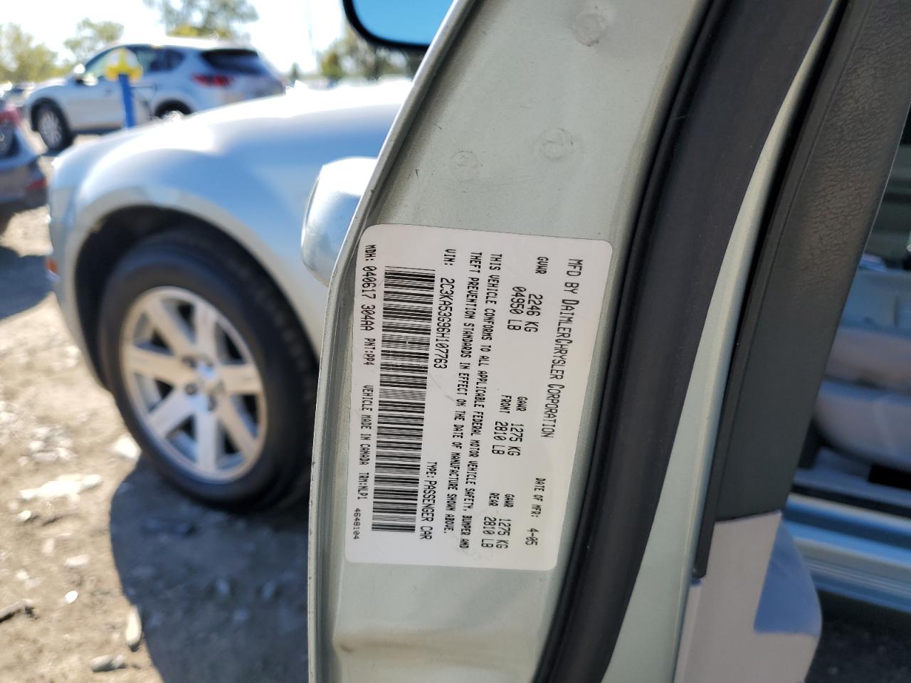 2006 Chrysler 300 Touring VIN: 2C3KA53G96H107763 Lot: 87236955