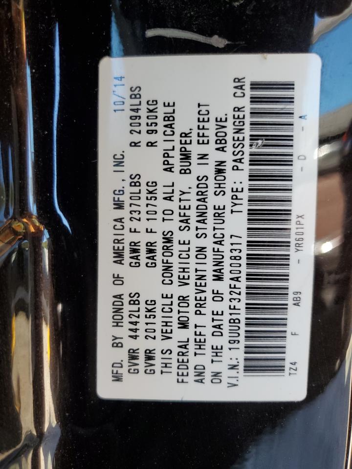 2015 Acura Tlx VIN: 19UUB1F32FA008317 Lot: 82202435