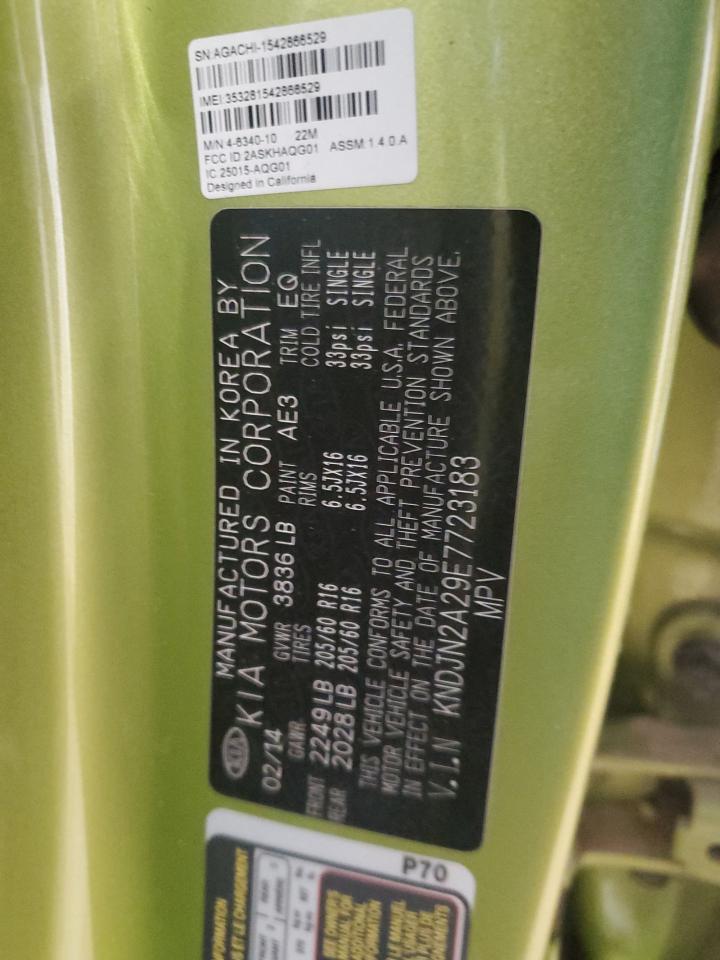 2014 Kia Soul VIN: KNDJN2A29E7723183 Lot: 84465095