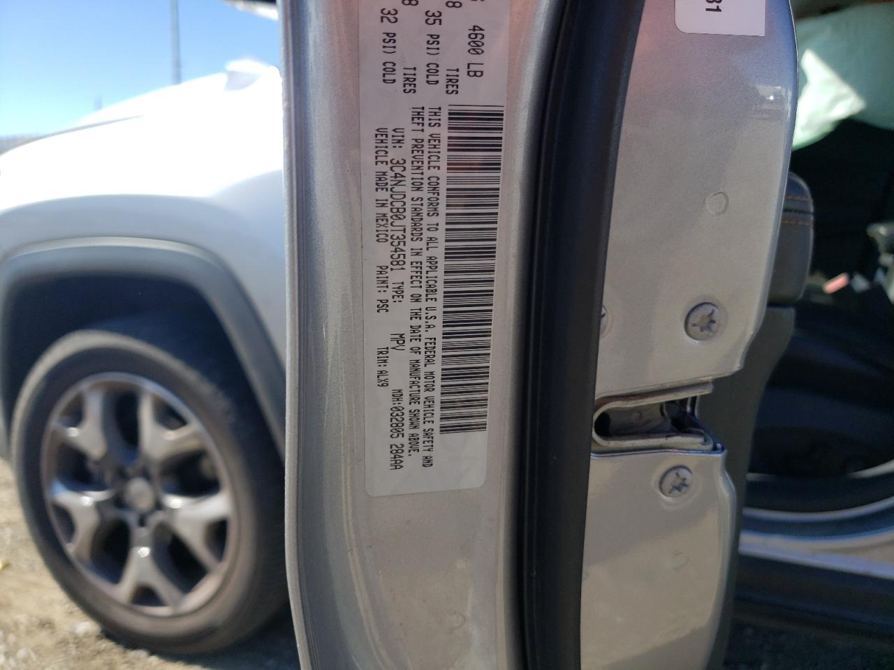 2018 Jeep Compass Li VIN: 354581 Lot: 87254675