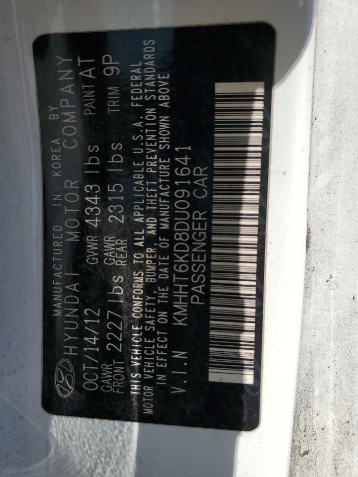 2013 Hyundai Genesis Coupe 2.0T VIN: KMHHT6KD8DU091641 Lot: 85923915