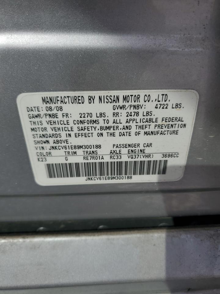 2009 Infiniti G37 Base VIN: JNKCV61E89M300188 Lot: 86320415