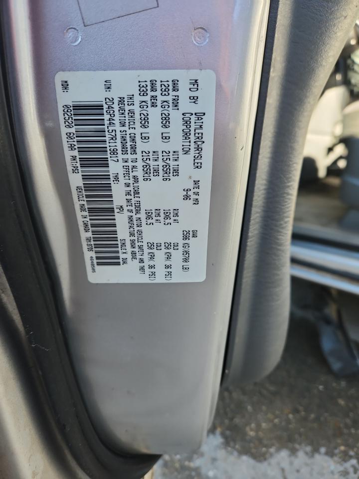 2007 Dodge Grand Caravan Sxt VIN: 2D4GP44L57R119817 Lot: 90479505