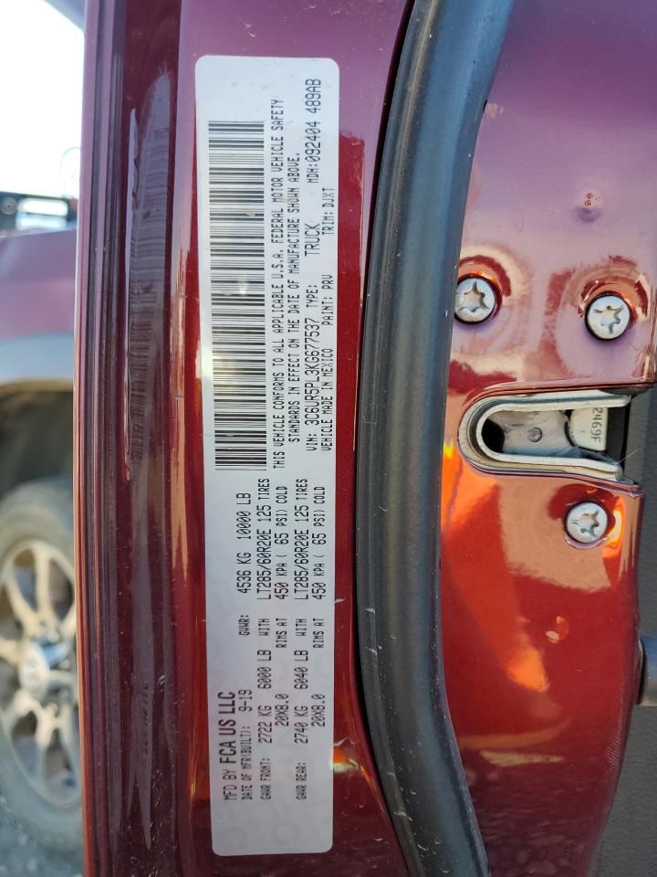 2019 Ram 2500 Longhorn VIN: 3C6UR5PL3KG677537 Lot: 84794945