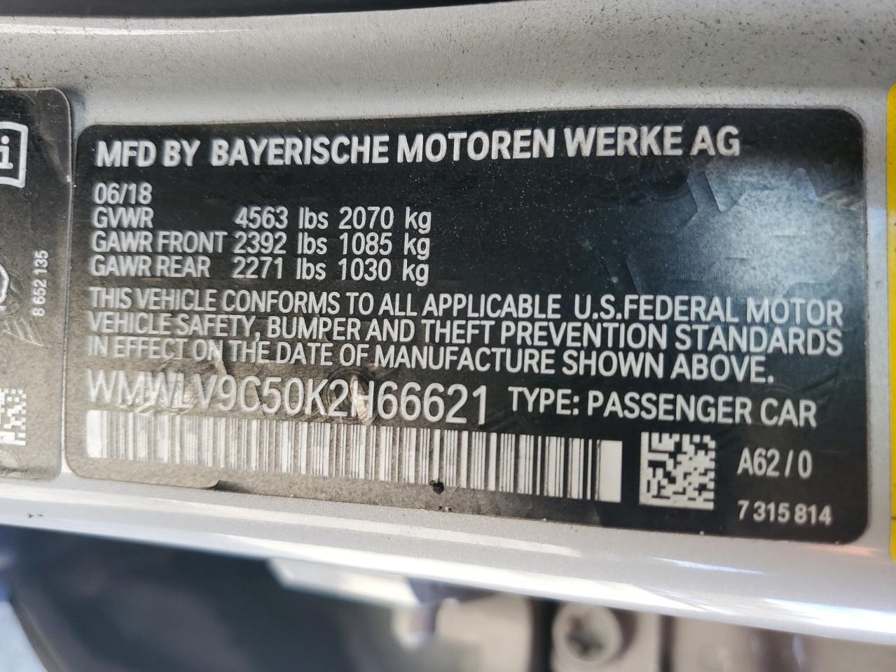 2019 Mini Cooper Jcw Clubman VIN: WMWLV9C50K2H66621 Lot: 87166055