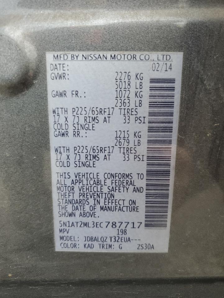 2014 Nissan Rogue S VIN: 5N1AT2ML3EC787717 Lot: 81940725