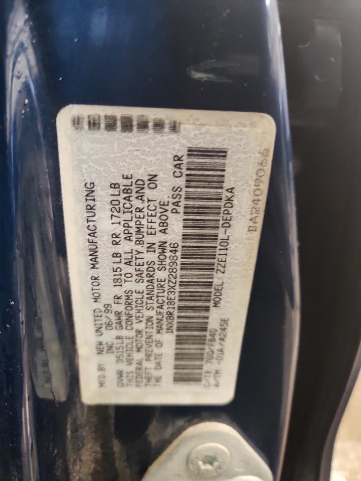 1999 Toyota Corolla Ve VIN: 1NXBR18E3XZ289846 Lot: 84704535