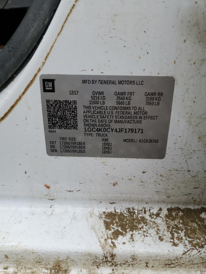 2018 Chevrolet Silverado K3500 Ltz VIN: 1GC4K0CY4JF179171 Lot: 84996975