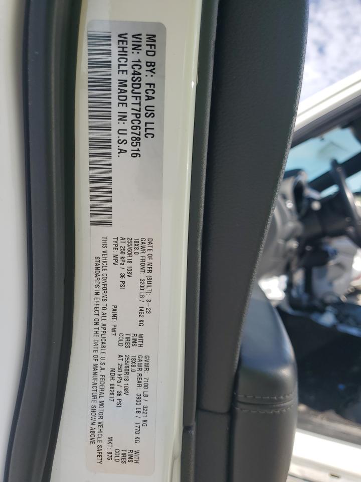 2023 Dodge Durango Pursuit VIN: 1C4SDJFT7PC678516 Lot: 84864655