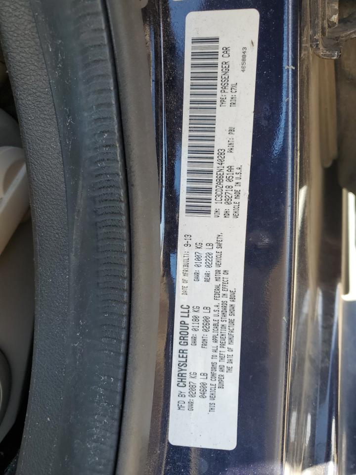 2014 Dodge Avenger Se VIN: 1C3CDZAB6EN140283 Lot: 85909115