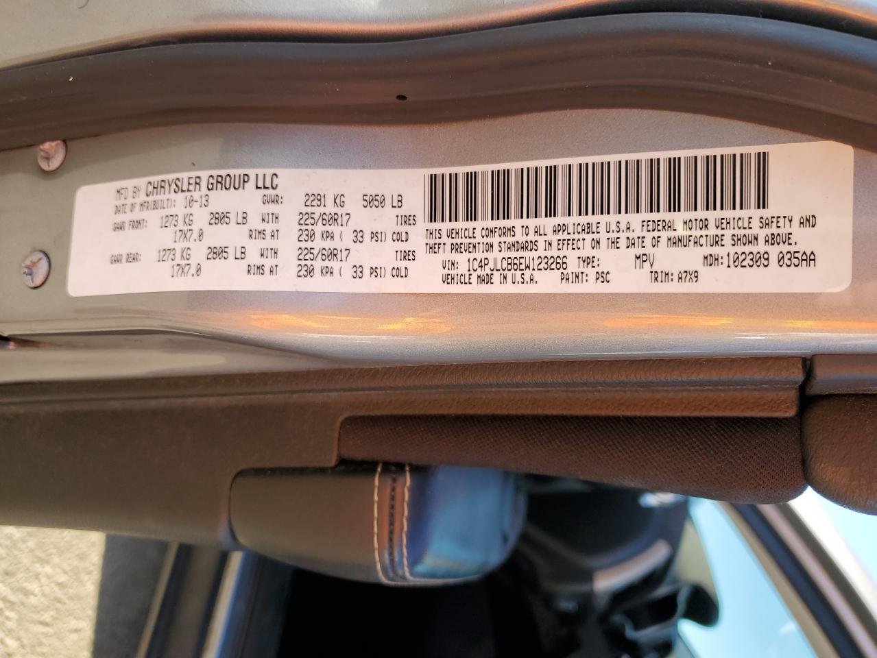 2014 Jeep Cherokee Latitude VIN: 1C4PJLCB6EW123266 Lot: 86085325