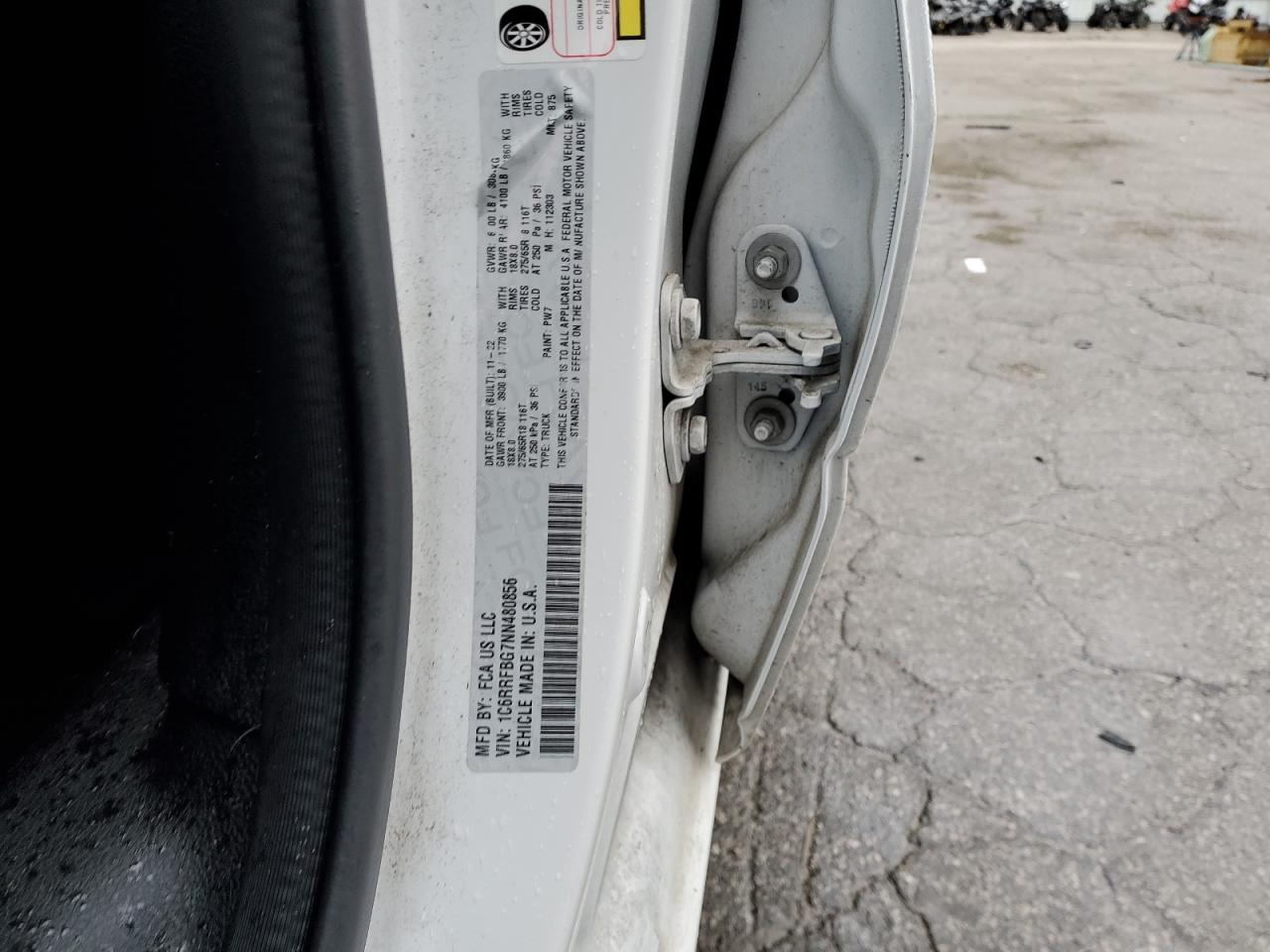 2022 Ram 1500 Big Horn/Lone Star VIN: 1C6RRFBG7NN480856 Lot: 90572115