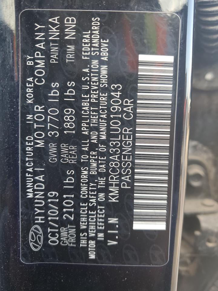 2020 Hyundai Venue Sel VIN: KMHRC8A33LU019043 Lot: 86321325