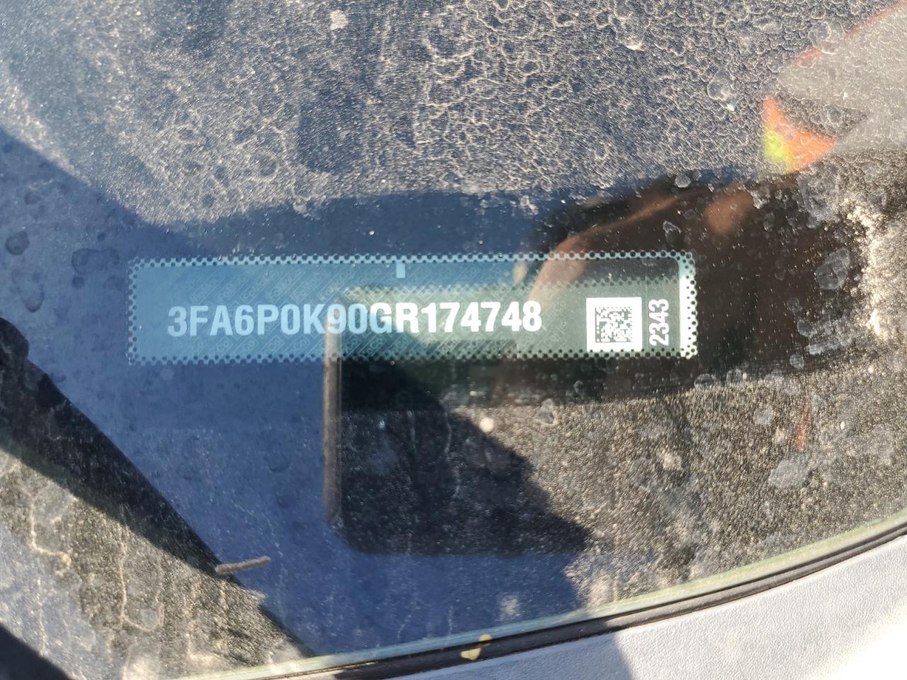 2016 Ford Fusion Titanium VIN: 3FA6P0K90GR174748 Lot: 85002695