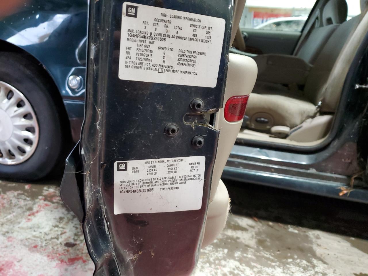 2002 Buick Lesabre Custom VIN: 1G4HP54K82U251606 Lot: 89684715