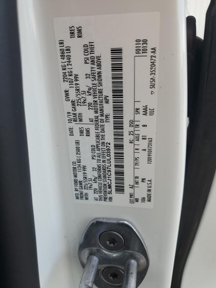 2020 Lincoln Corsair VIN: 5LMCJ1C97LUL03972 Lot: 82256955