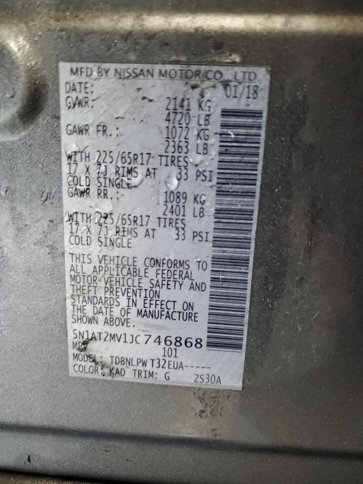 2018 Nissan Rogue S VIN: 5N1AT2MV1JC746868 Lot: 90775905