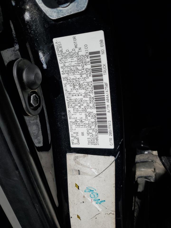 2007 Toyota Tacoma Double Cab Long Bed VIN: 3TMMU52NX7M004902 Lot: 85829695