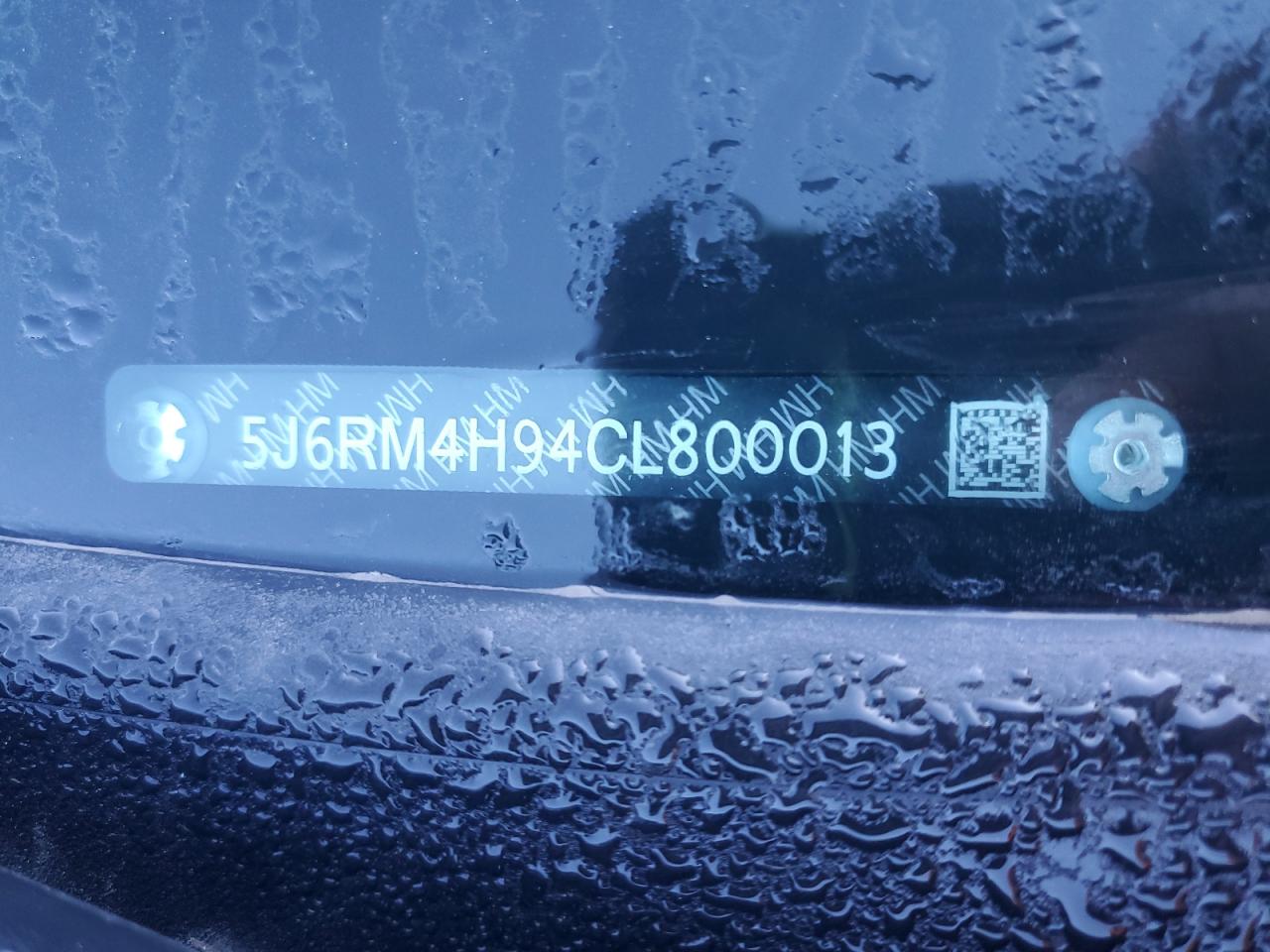 2012 Honda Cr-V Touring VIN: 5J6RM4H94CL800013 Lot: 83874425