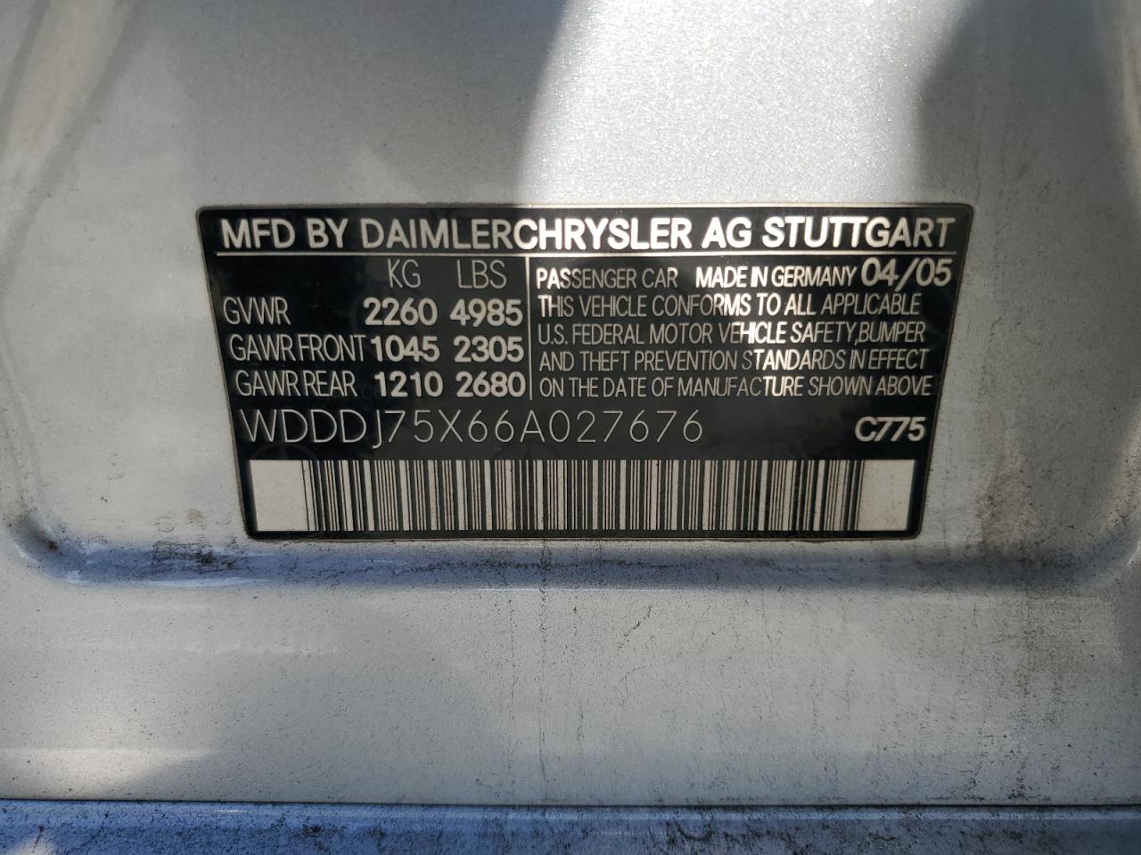 Фото: WDDDJ75X66A027676