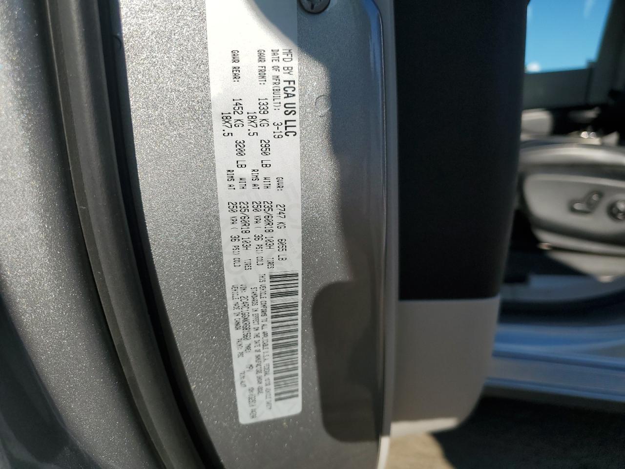 2019 Chrysler Pacifica Limited VIN: 2C4RC1GGXKR681560 Lot: 89622785